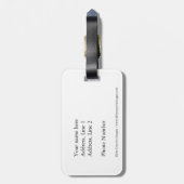 Wilde eend in vlucht bagagelabel (Achterkant verticaal)