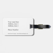 Wilde eend in vlucht bagagelabel (Achterkant horizontaal)