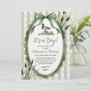 Wilde Eend Jongen Baby Shower Kaart