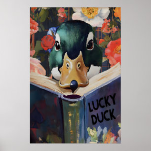 Wilde Eend Lucky Art Print Whimsical Natuur Vogel