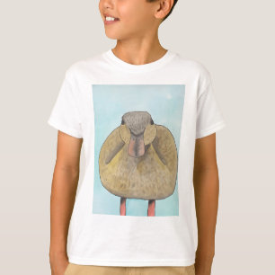 Wilde eend vrouwtje eend watercolor kunst t-shirt
