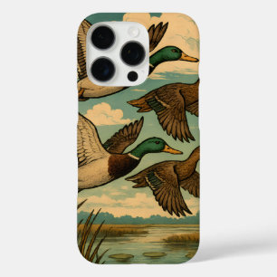 Wilde eendvogels in vlucht Wildlife Art iPhone 16 Pro Hoesje
