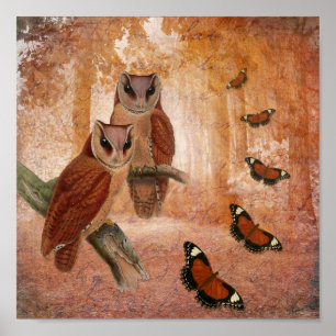 Wilde eigendom en Butterflies Poster