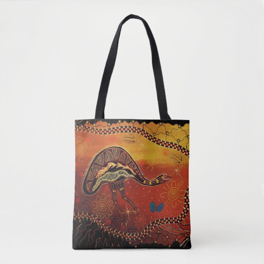 Wilde EMU Aboriginal Canvas tas (Voorkant)