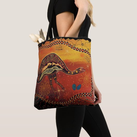 Wilde EMU Aboriginal Canvas tas (Dichtbij)