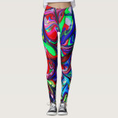 Wilde en Crazy abstract ontwerp Leggings (Voorkant)