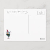 Wilde en Crazy Rooster Briefkaart (Achterkant)