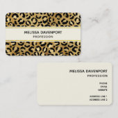 Wilde en Exotic Leopard Print Pattern Visitekaartj Visitekaartje (Voorkant / Achterkant)