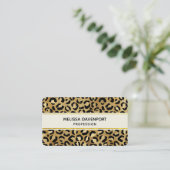 Wilde en Exotic Leopard Print Pattern Visitekaartj Visitekaartje (Staand voorkant)