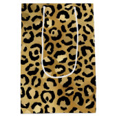 Wilde en exotische luipspatroon medium cadeauzakje (Achterkant)