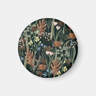 Wilde en gedroogde bloemen patroon. magneet