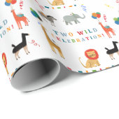 Wilde en grillige 2e verjaardag cadeaupapier (Rol Hoek)