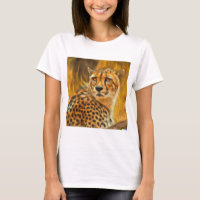 Wilde en Majestic: olieverf Cheetah Art afdrukken