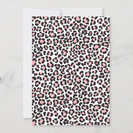 Wilde en ONEderful Leopard Print Pink Birthday Kaart (Achterkant)