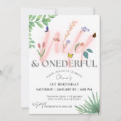 wilde en Onederful wilde bloem 1e verjaardag Kaart (Voorkant)