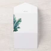 Wilde en Tropische bladeren Exotisch gebladerte br All In One Uitnodiging (Buitenkant)