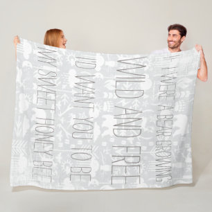 Wilde en vrije Beer in de baard Fleece Deken