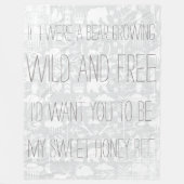 Wilde en vrije Beer in de baard Fleece Deken (Voorkant)