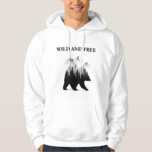 Wilde en Vrije Beer Wildernis Bos Avontuur Hoodie