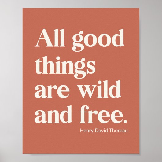 Wilde en Vrije Inspirerend Citaat van de Positivit Poster (Voorkant)