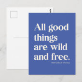 Wilde en Vrije Inspirerend Positiviteit Citaat Bla Briefkaart (Voorkant / Achterkant)
