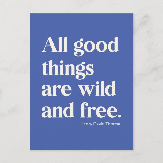Wilde en Vrije Inspirerend Positiviteit Citaat Bla Briefkaart (Voorkant)