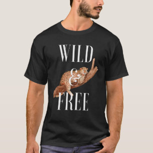 Wilde en Vrije Luipaard Attitude Zuidelijke Heili T-shirt