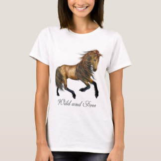 Wilde en vrije paarden t-shirt