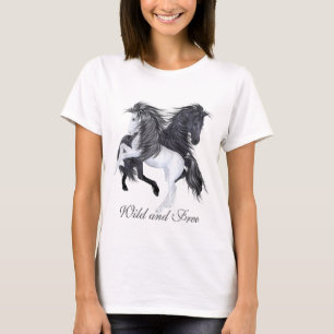Wilde en vrije paarden t-shirt