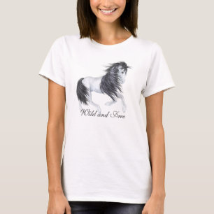 Wilde en vrije paarden t-shirt