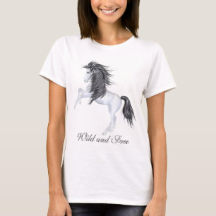 Wilde en vrije paarden t-shirt