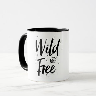 Wilde en vrije typografie mok