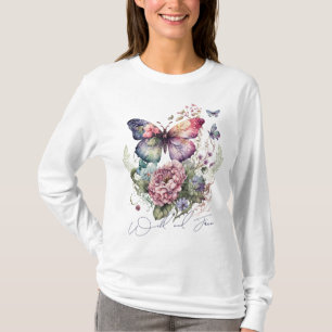 Wilde en vrije vlinderbloemigen t-shirt
