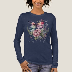 Wilde en vrije vlinderbloemigen Tri-Blend shirt