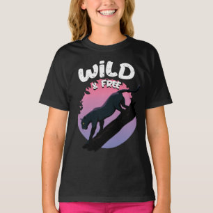 Wilde en vrije zwarte oerwouden t-shirt