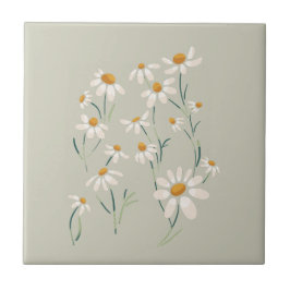 Wilde esthetische Chamomile Chamomile Delicate Flo Tegeltje