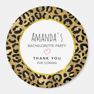 Wilde & Exotische Luipaardprint Patroon Bacheloret Magneet