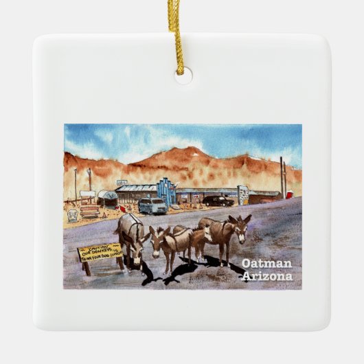 Wilde ezels van Oatman, Arizona Ornament (Voorkant)