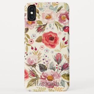  Wilde Floral Pattern Name Girl iPhone XS Max Hoesje