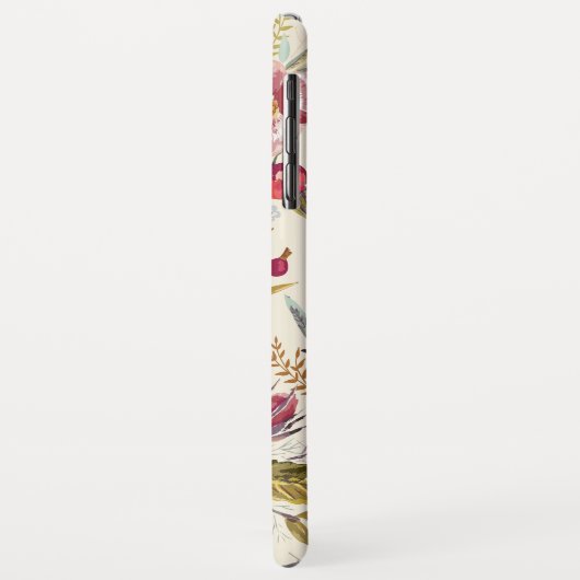 Wilde Floral Pattern Name Girl Case-Mate iPhone Case (Achterkant/links)