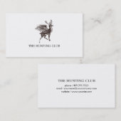 Wilde game (bruin) visitekaartje (Voorkant / Achterkant)