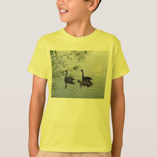 Wilde ganzen Kinderen Basic T-Shirt (Voorkant)