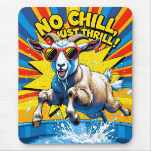 Wilde Geit Zomer Retro Pool Spetter  Muismat