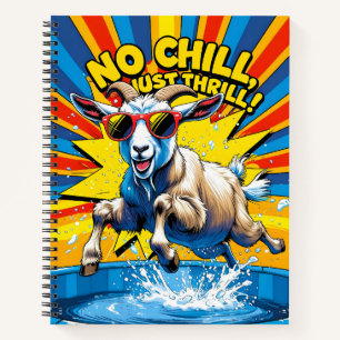 Wilde Geit Zomer Retro Pool Spetter Notitieboek