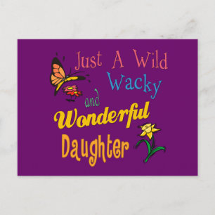 Wilde, gekke en wonderbaarlijke dochter cadeau briefkaart