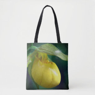 Wilde Gele Dame Slipper Orchid Sluiten Draagtas