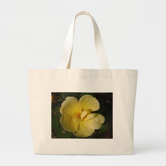 Wilde Gele Rose Grote Tote Bag (Voorkant)