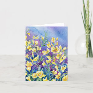 "Wilde gele zoete erwten" Blank Notecard Bedankkaart