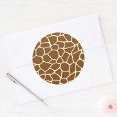 Wilde Giraffe Pattern Animal Print Ronde Sticker (Envelop)