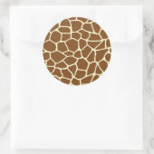 Wilde Giraffe Pattern Animal Print Ronde Sticker (Tas)